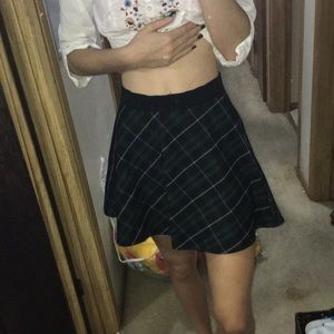 Plaid high waisted skirt